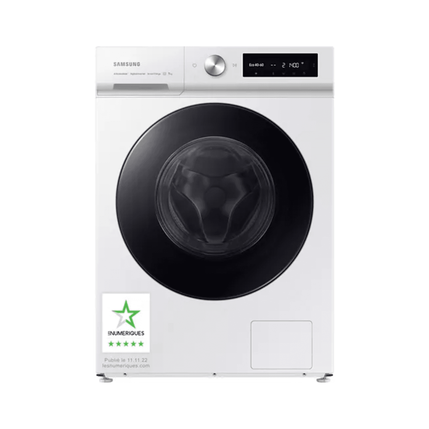 Lave-linge hublot Samsung Bespoke – 8 kg, 1400 tr/min, Classe A, Blanc