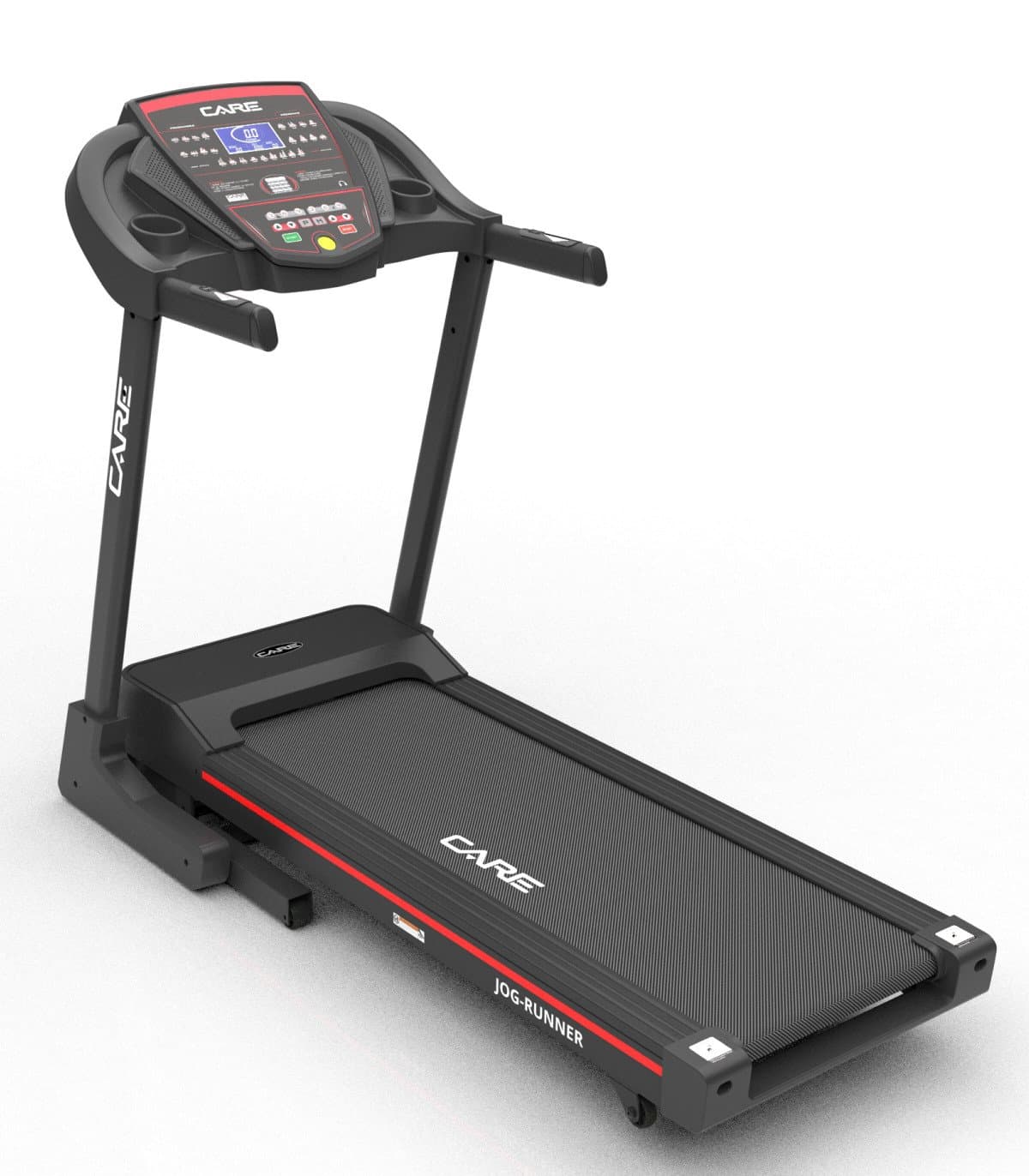 Tapis de course connecté - CARE FITNESS Jog Runner, 18 km/h, Kinomap, 25 programmes, Inclinaison motorisée 18 niveaux, Pliable