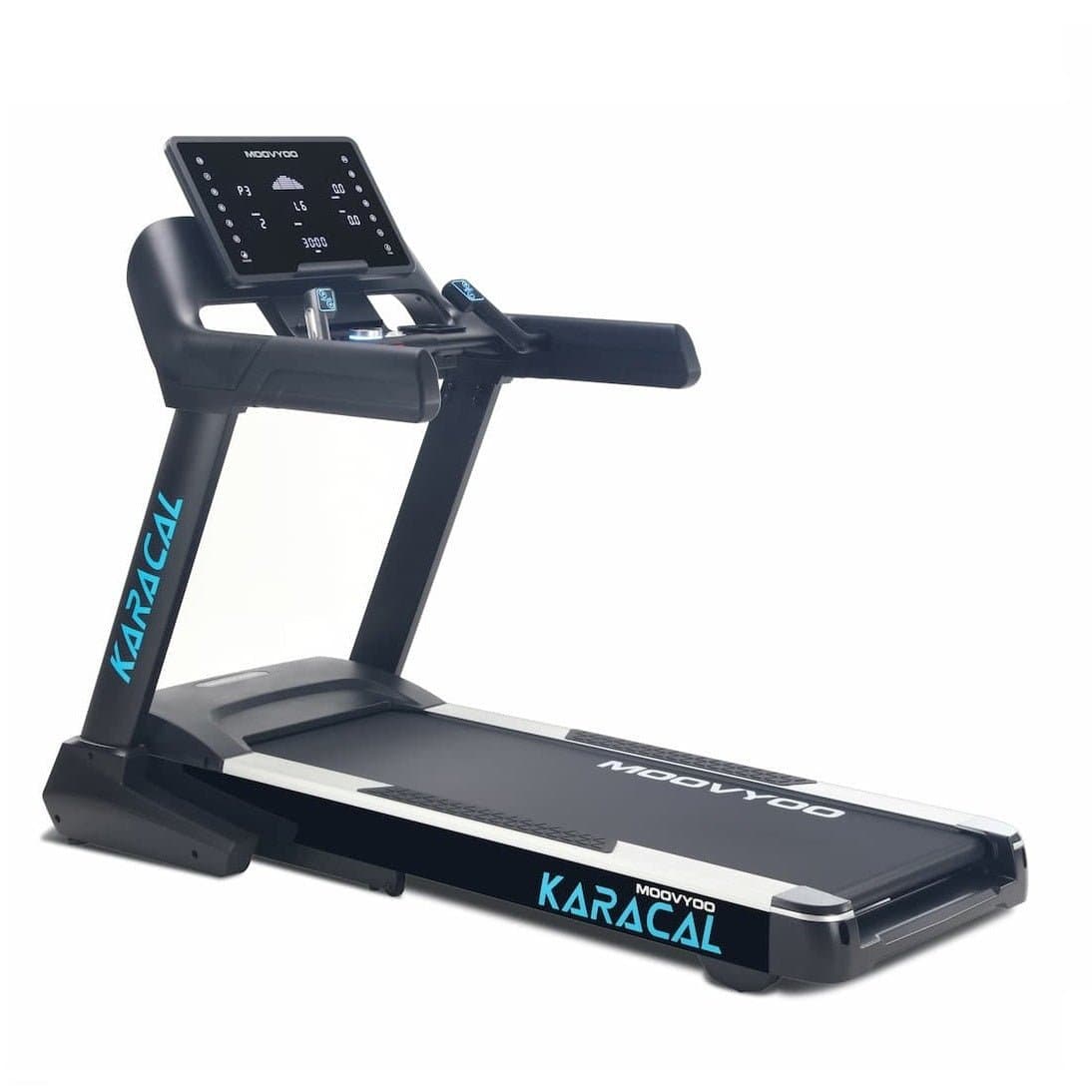 Tapis de course - MOOVYOO Karacal, 20 km/h, Moteur 4 CV, Surface 150 × 53 cm, 64 programmes, Usage intensif, 150 kg
